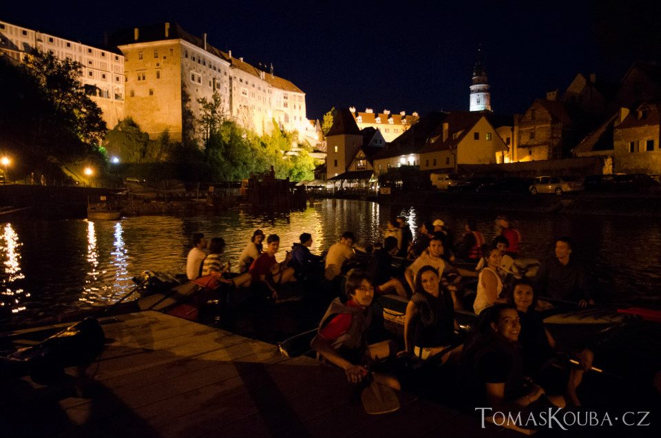 noční raftování Český Krumlov